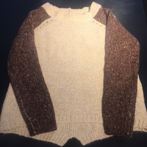 Love Stitch Crew Neck Colorblock Sweater